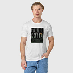 Футболка хлопковая мужская Straight Outta Bikini Bottom, цвет: белый — фото 2