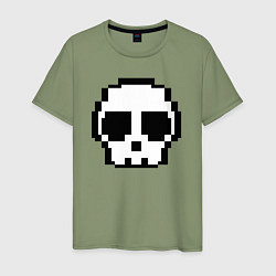 Мужская футболка Череп из пикселей