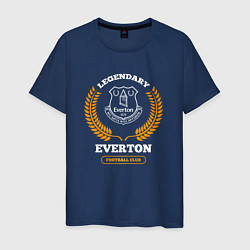 Мужская футболка Лого Everton и надпись legendary football club