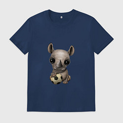 Мужская футболка Футбол - Носорог