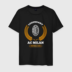 Мужская футболка Лого AC Milan и надпись legendary football club