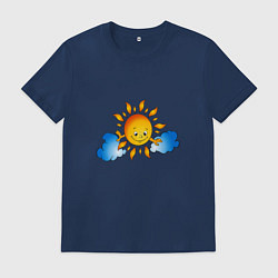 Мужская футболка Солнышко и облака