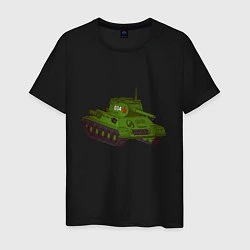 Футболка хлопковая мужская Самый обычный танк, цвет: черный