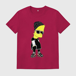 Мужская футболка Барт Симпсон в тёмных очках