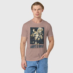 Футболка хлопковая мужская Ghost in the shell all, цвет: пыльно-розовый — фото 2