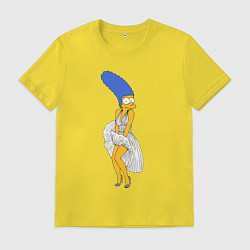 Мужская футболка Мардж Симпсон в позе Мэрилин Монро