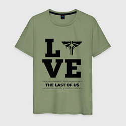 Футболка хлопковая мужская The Last Of Us love classic, цвет: авокадо