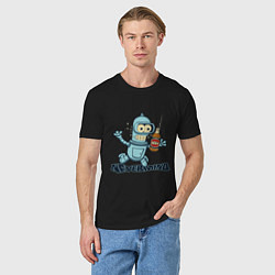 Футболка хлопковая мужская Little Bender, цвет: черный — фото 2