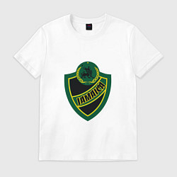 Футболка хлопковая мужская Jamaica Shield, цвет: белый