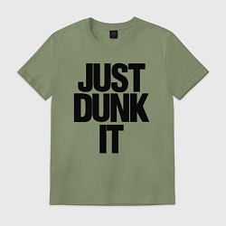 Футболка хлопковая мужская Just Dunk It, цвет: авокадо