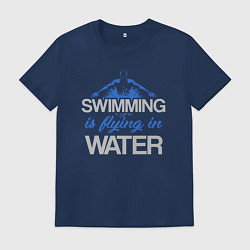 Мужская футболка Плавание это полет по воде
