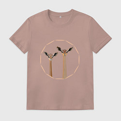 Мужская футболка Пара газелей геренук в рамочке