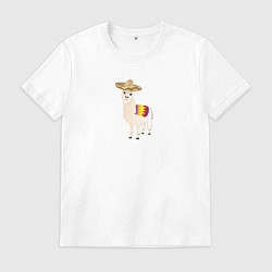 Мужская футболка Лама в сомбреро