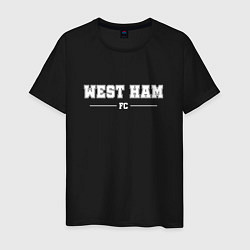 Футболка хлопковая мужская West Ham football club классика, цвет: черный