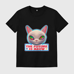 Мужская футболка Будущее это мяу