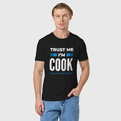 Футболка хлопковая мужская Trust me Im cook, цвет: черный — фото 2