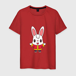 Футболка хлопковая мужская Hello Rabbit, цвет: красный