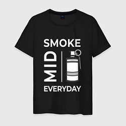 Футболка хлопковая мужская Smoke Mid Everyday, цвет: черный