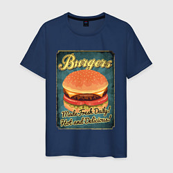 Мужская футболка Burgers - Made fresh daily!