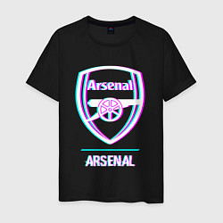 Мужская футболка Arsenal FC в стиле glitch