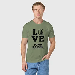 Футболка хлопковая мужская Tomb Raider love classic, цвет: авокадо — фото 2