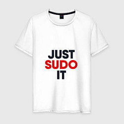 Футболка хлопковая мужская Just sudo, цвет: белый