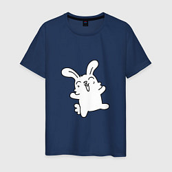 Футболка хлопковая мужская Happy Bunny, цвет: тёмно-синий