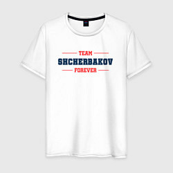 Мужская футболка Team Shcherbakov forever фамилия на латинице