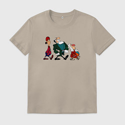 Футболка хлопковая мужская Ливси и компания, цвет: миндальный