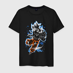 Футболка хлопковая мужская Dragon Ball - Son Goku - neon, цвет: черный