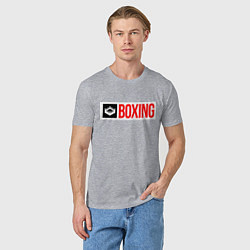 Футболка хлопковая мужская Ring of boxing, цвет: меланж — фото 2