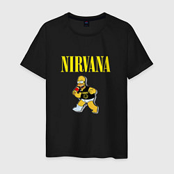 Мужская футболка Гомер Nirvana