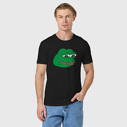 Футболка хлопковая мужская Лягушонок Пепе-Frog Pepe, цвет: черный — фото 2