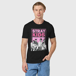 Футболка хлопковая мужская Stray Kids boy band, цвет: черный — фото 2