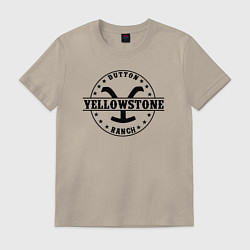 Футболка хлопковая мужская Йеллоустоун - Dutton Ранчо, цвет: миндальный