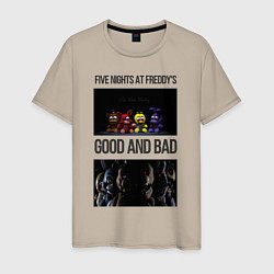 Футболка хлопковая мужская Freddy good and bad, цвет: миндальный