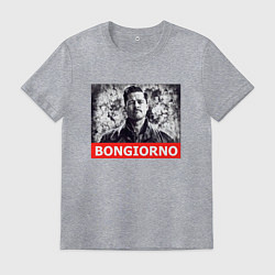 Футболка хлопковая мужская Лейтенант Альдо Рейн Basterds, цвет: меланж