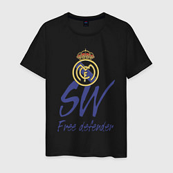 Футболка хлопковая мужская Real Madrid - Spain - sweeper, цвет: черный