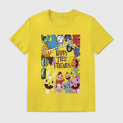 Мужская футболка Happy three friends - poster