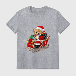 Мужская футболка Новогодний мишка