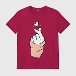 Футболка хлопковая мужская Hand click, цвет: маджента