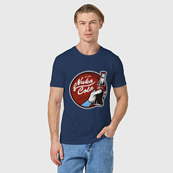 Футболка хлопковая мужская Nuka cola sticker, цвет: тёмно-синий — фото 2