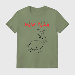 Мужская футболка New year rabbit