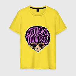 Футболка хлопковая мужская Funky monkey, цвет: желтый