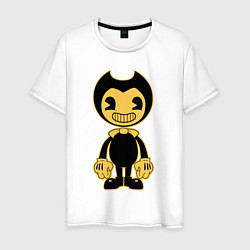 Футболка хлопковая мужская Bendy and the Ink Machine, цвет: белый