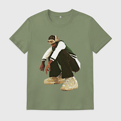 Футболка хлопковая мужская Tyler The Creator, цвет: авокадо