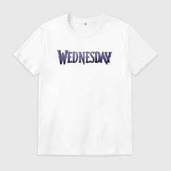 Футболка хлопковая мужская Logotype Wednesday, цвет: белый