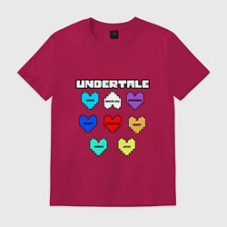 Футболка хлопковая мужская Undertale - души 8 людей, цвет: маджента