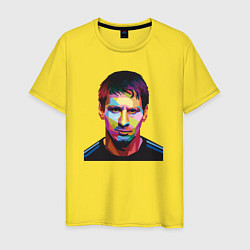 Футболка хлопковая мужская Face Messi, цвет: желтый