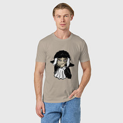 Футболка хлопковая мужская Рюноскэ, цвет: миндальный — фото 2